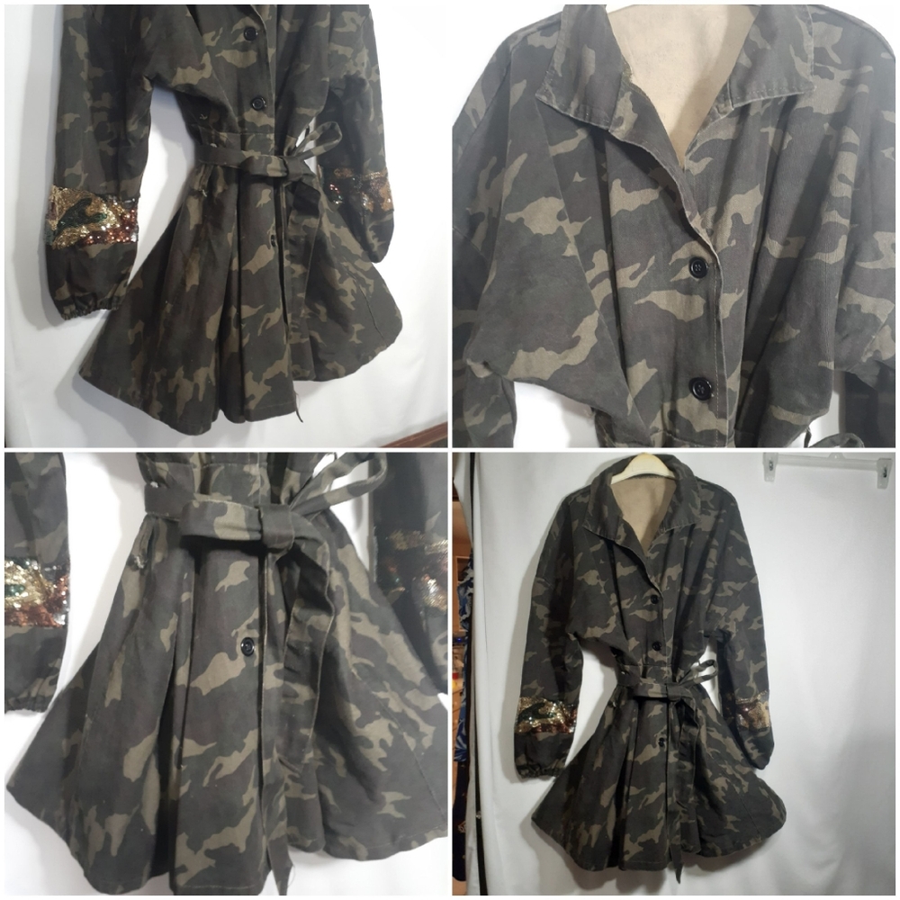 Sweet Sexy Military Tunic, Mini Dress, Trench Coat, Multiwear - Picture 2 of 12